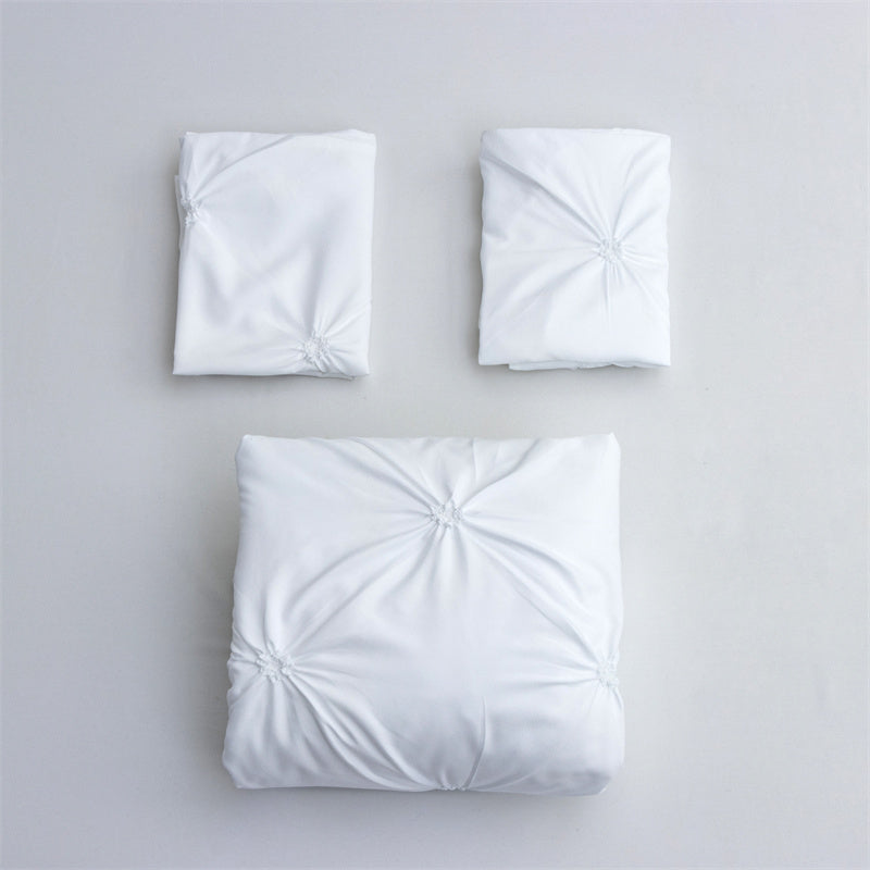 Queen Comfort Set 3Pieces, Gray Bed in a Bag Comforter Set for Bedroom, Beddding Sets without Comforter, Duvet cover&Pillowcases