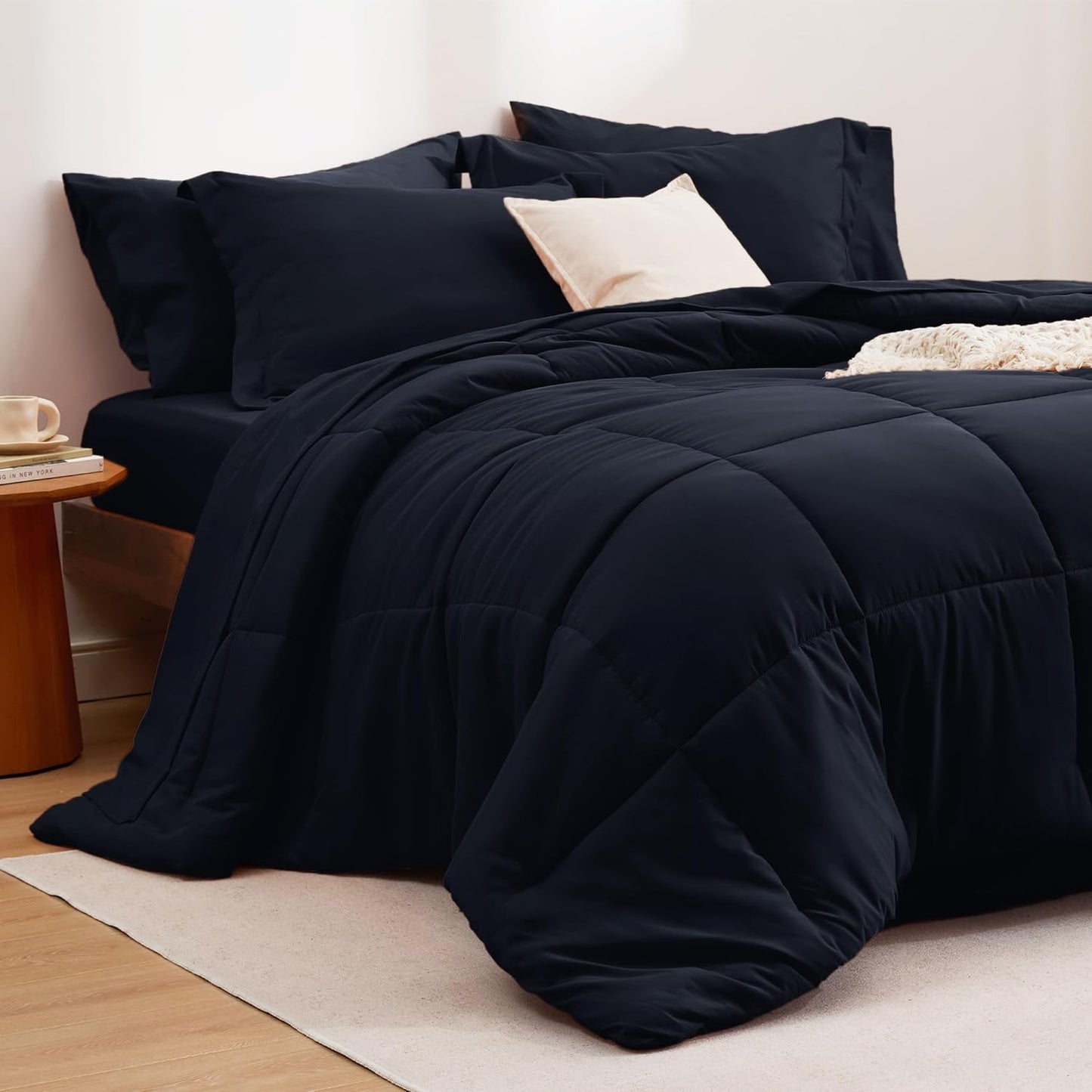 Bedsure Comforter Set - 7 Pieces in a Bag, Bedding Sets with Comforters, Sheets, Pillowcases & Shams